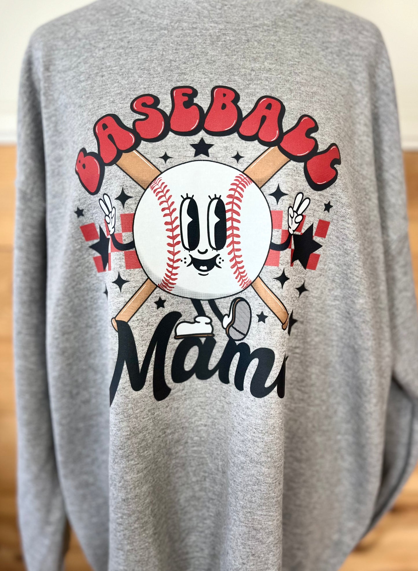 Baseball mama smiley