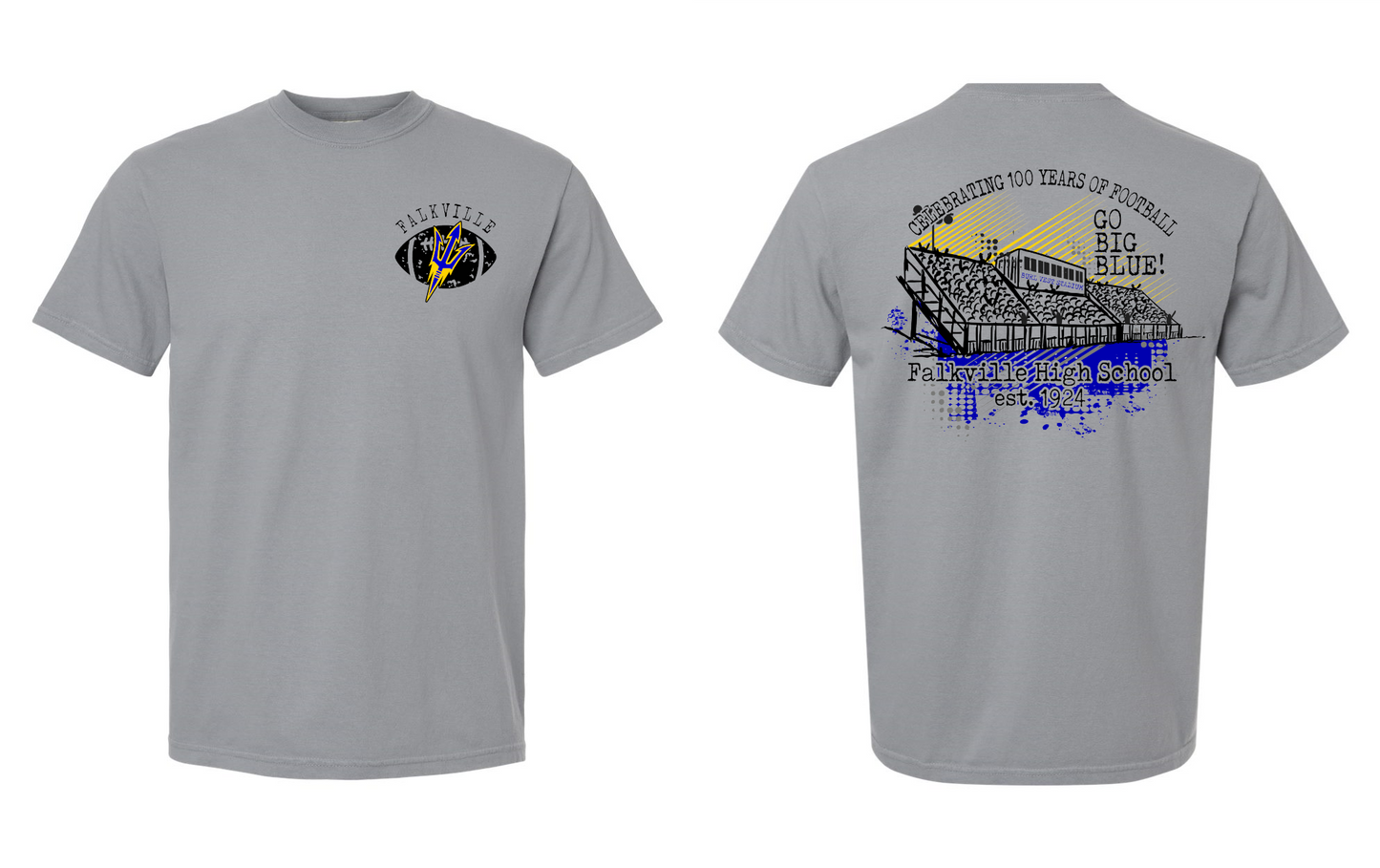 FHS 100 years of football celebration (Comfort Color tee)