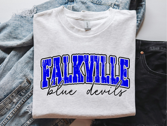 Falkville Blue Devils tee