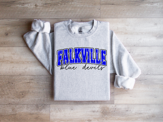 Falkville Blue Devils crewneck sweatshirt