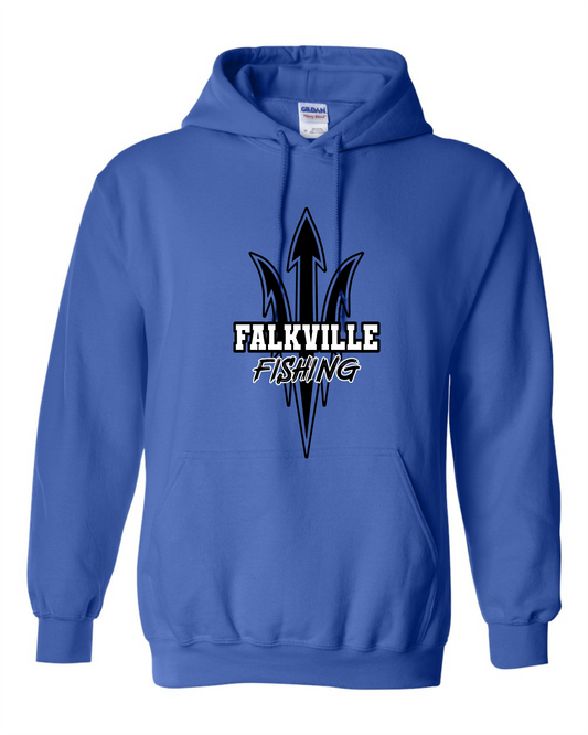 Falkville Fishing hooded sweatshirt