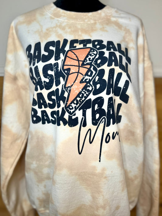 Basketball Mom dyed sweatshirt