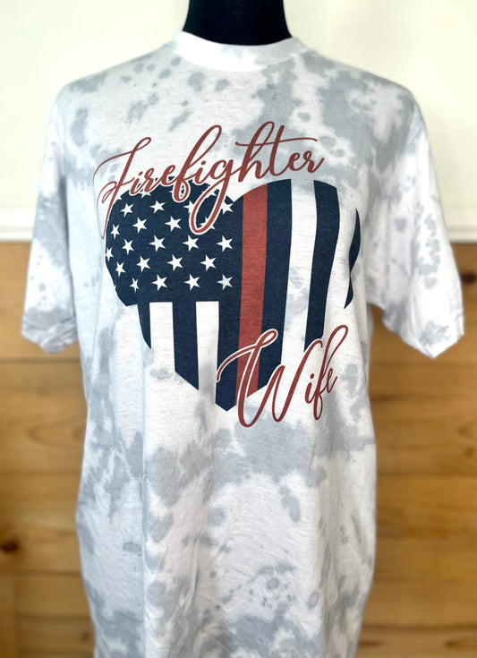 Firefighter Wife dyed tee