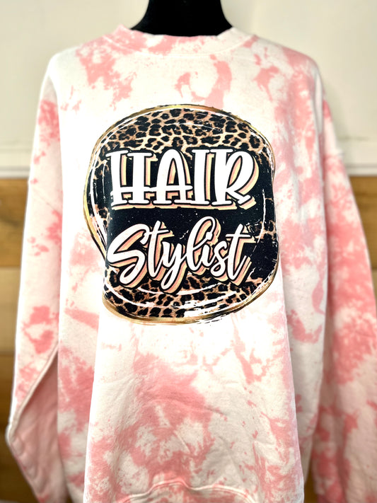 Hair stylist dyed sweatshirt